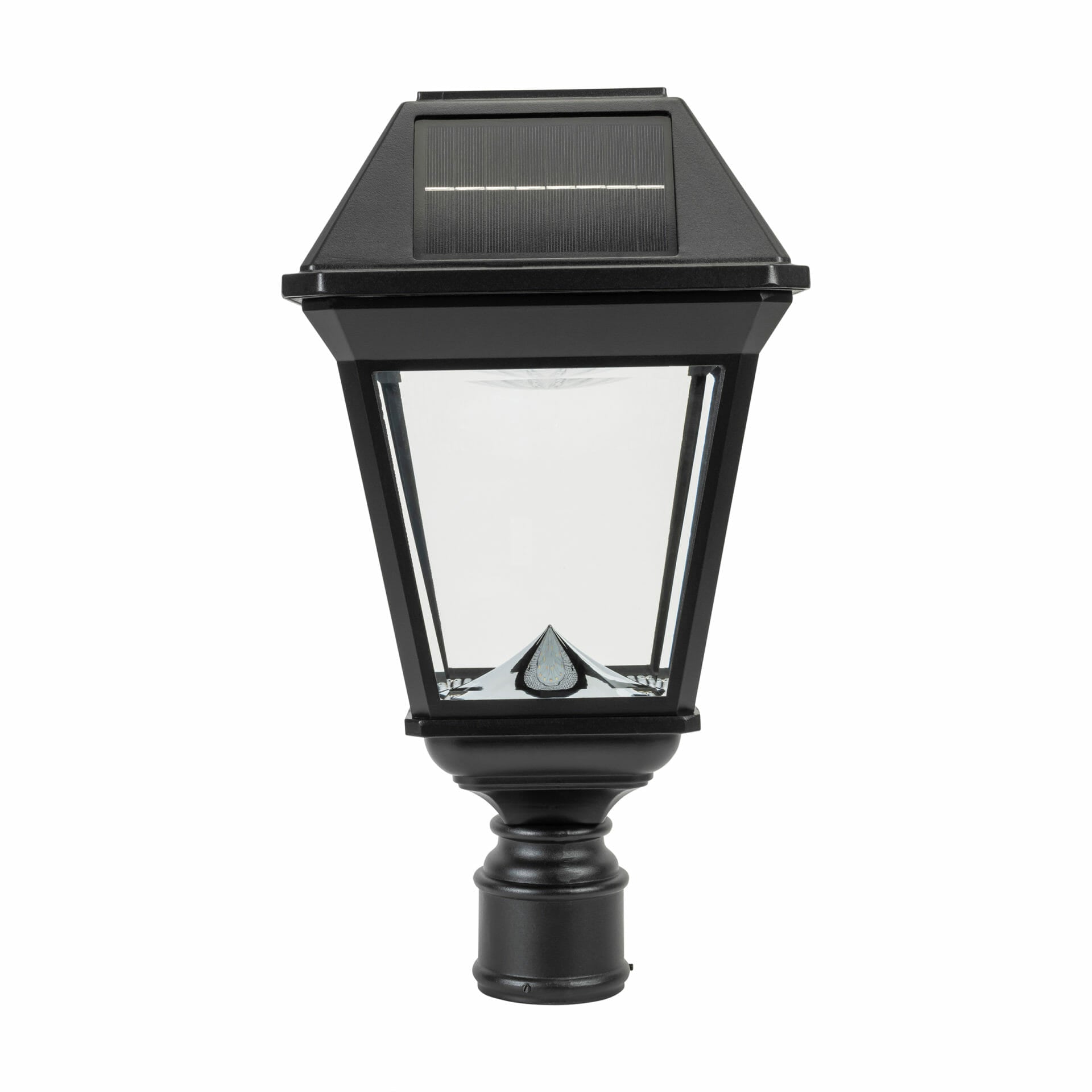 Gama Sonic 97K012 Imperial III Commercial Solar Post Light with Dual Color and 3″ Fitter, Black Finish