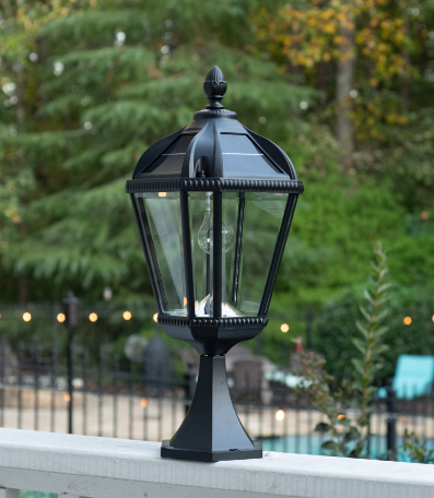 Gama Sonic 98B011 Royal Bulb Solar Wall Light with Patented Solar Light Bulb – Pier Mount