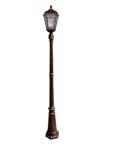 Gama Sonic 98B101 Royal Bulb Solar Lamp Post with Patented Solar Light Bulb – Single Lamp