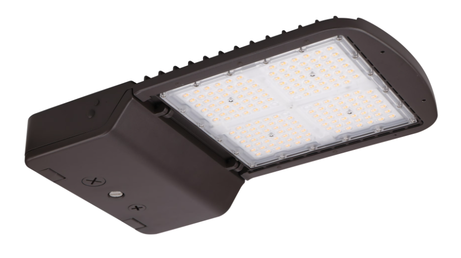 Eiko AAL1-PS150-FCCTT4-U Area Light, PowerSet 150/130/100W, FieldCCeT 3000/4000/5000K, Type 3 Lens, 120-277V, Dimming, Bronze