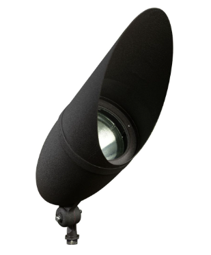 Dabmar Lighting DPR41-L25S-27K-B-HOOD LED Cast Aluminum Spot Light, Voltage 120-277V,E26, Color Temperature 2700K, Black Finish