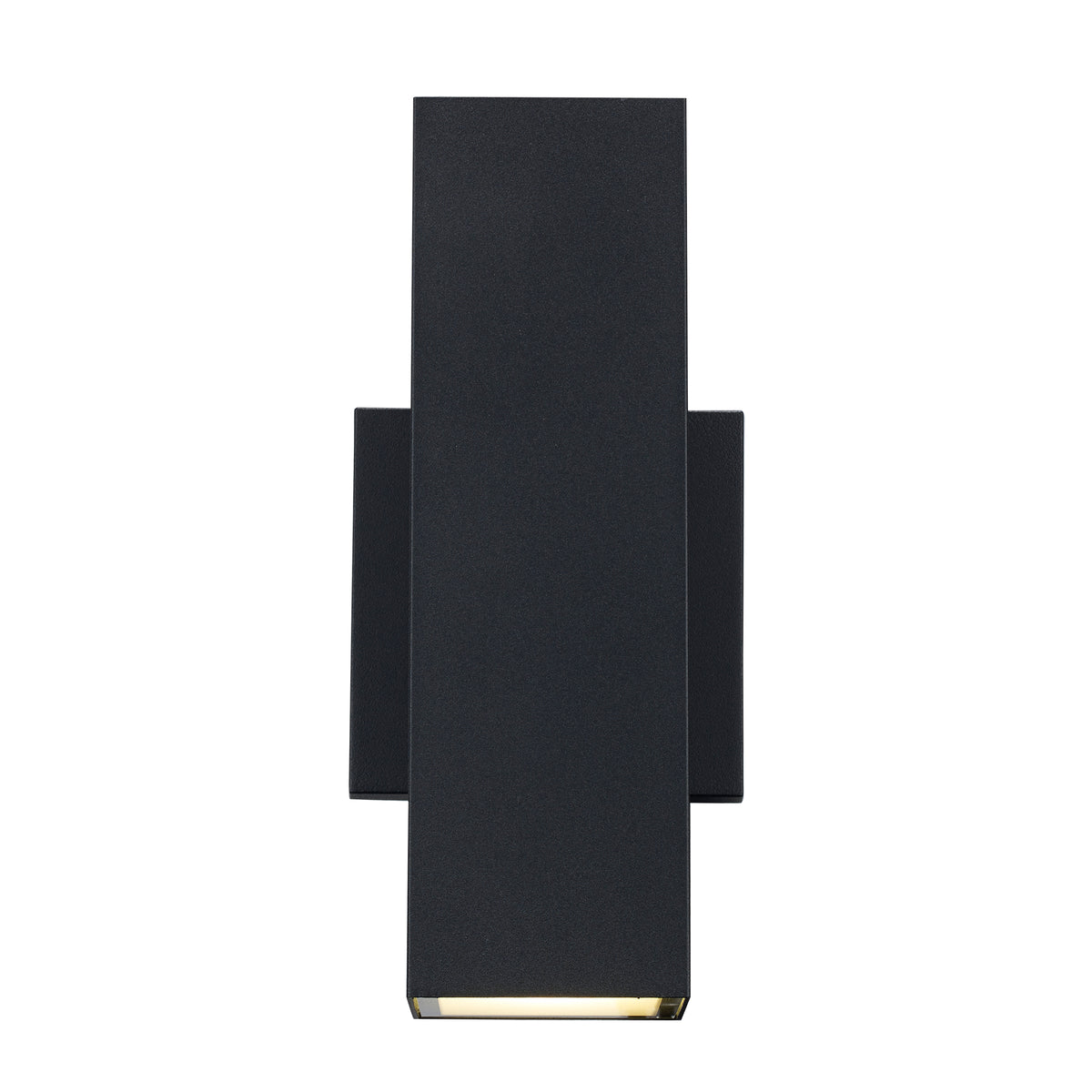 Trans Globe Lighting ADA-LED-60021-5CCT BK black outdoor wall light front view illuminated