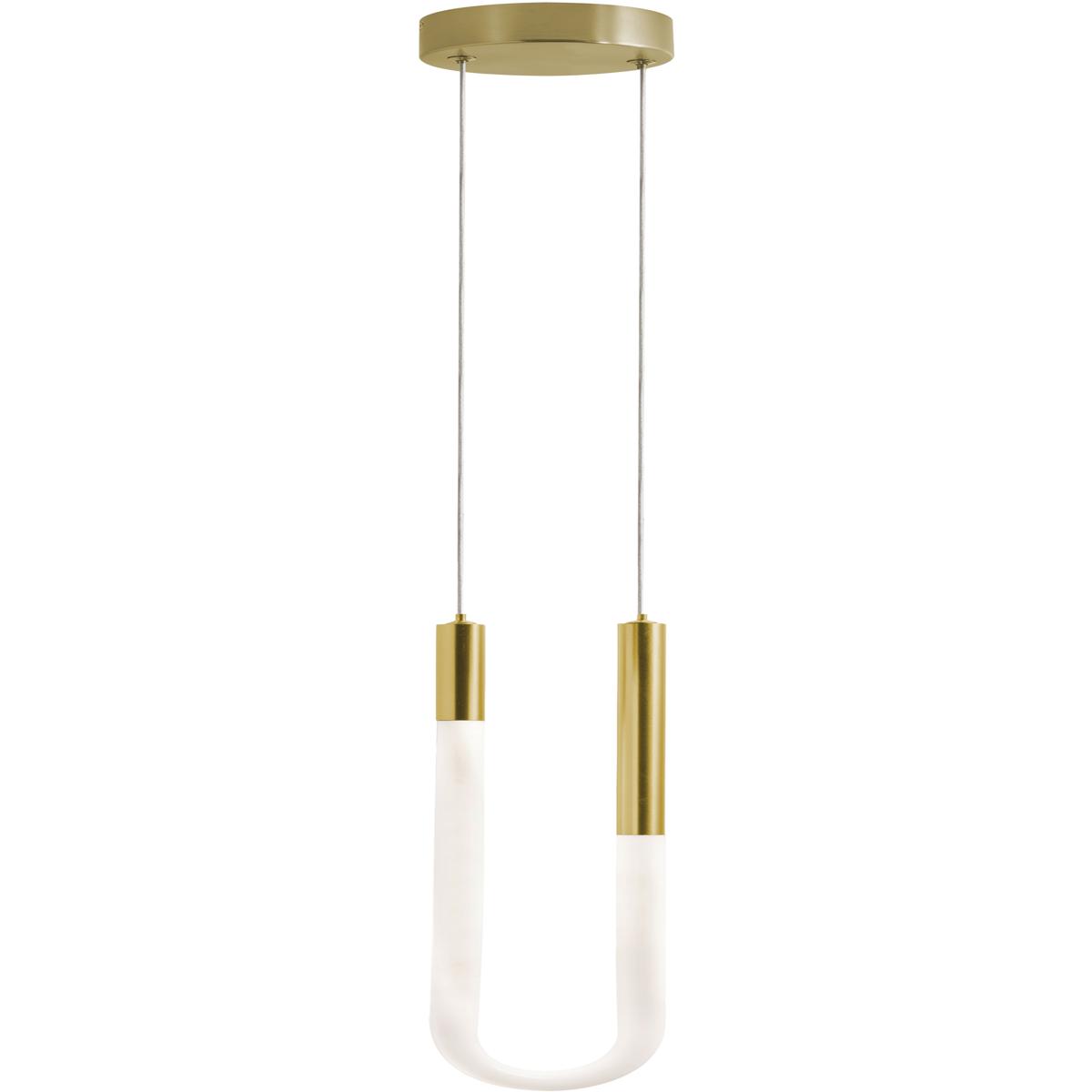 AFX Lighting ADEP06LAJUDLB Adel LED 4 inch Pendant Ceiling Light, Voltage 120-277, Wattage 13w, Lumens 920lm, Antique Brass/ Whit Finish