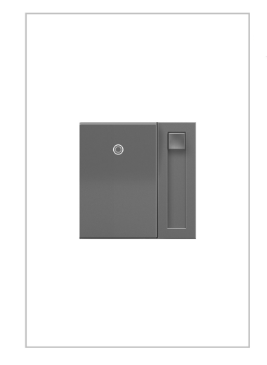 Legrand ADPD4FBL3P2M4 Adorne 0-10V Paddle Dimmer with Microban, Magnesium Finish