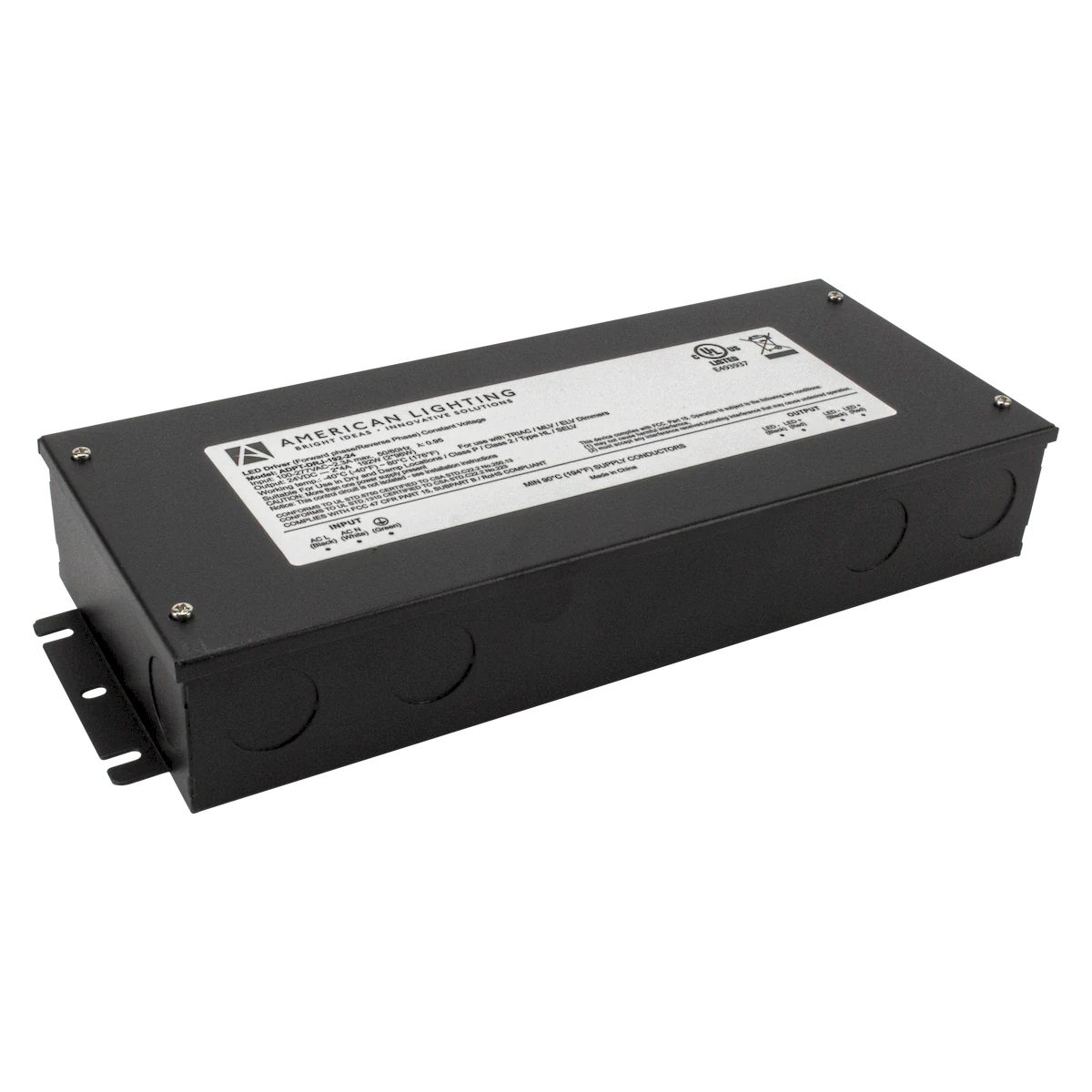 American Lighting ADPTPRO-DRJ-192-24 Adaptive PRO 192W 24V DC LED Driver - 100-277V AC Input, 5-in-1 Dimming (0-10V/TRIAC/ELV/MLV), cULus Wet Location, Class 2
