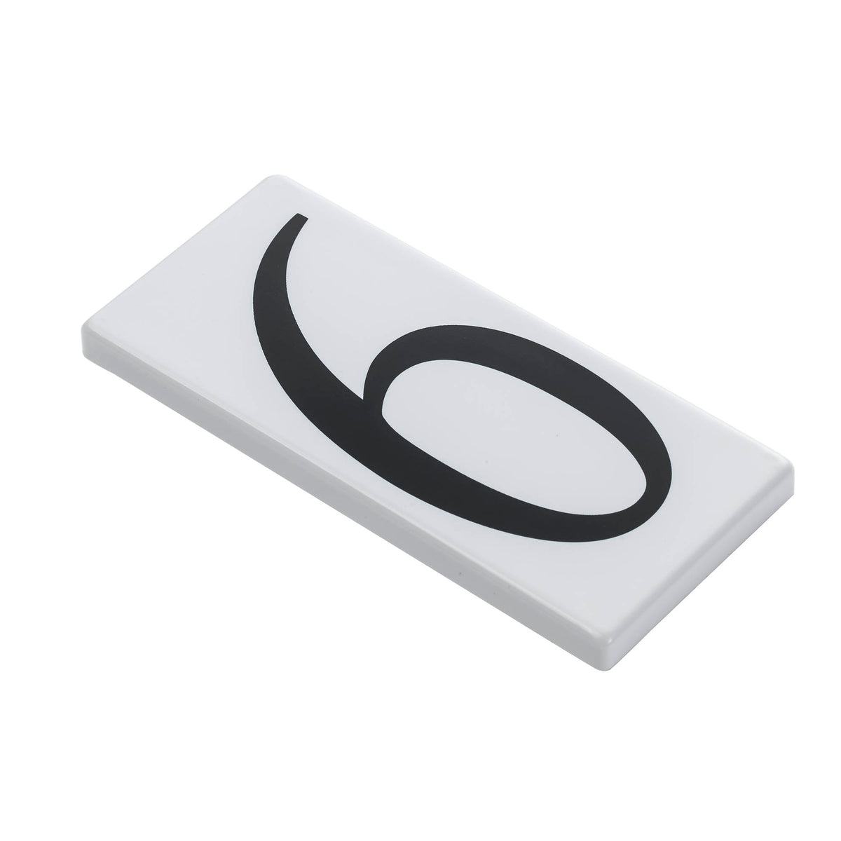 Trans Globe Lighting ADR-6 white plastic address tile with number 6