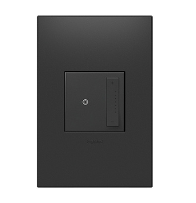 Legrand ADTP4FBL3PG4 Adorne 0-10V sofTap Dimmer with Microban, Graphite Finish