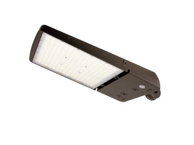 MaxLite AE100HMI-WCSBXCRTA LED Area Light Wattage 100W/85W/75W, 277-480V, Manual & IR Changeable T3/4/5, CCT 3000K/4000K/5000K Bronze, Upper half knuckle, C-max Compatible - TAA