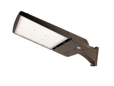 MaxLite AE150UMI-WCSBACRRPC LED Area Light Wattage 150W/125W/100W, 120-277V, Manual & IR Changeable T3/4/5, CCT 3000K/4000K/5000K Bronze, with Straight Arm, C-max Nema 3-pin Pc Receptacle