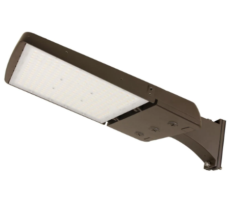 MaxLite AE200HMC-WCSBA LED Area Light Wattage 200W/175W/150W, 277-480V, Manual Changeable T3/4/5, CCT 3000K/4000K/5000K Bronze, with Straight Arm