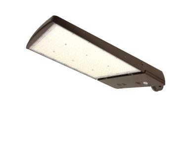 MaxLite AE300HMI-WCSBXCR LED Area Light Wattage 300W/250W/200W, 277-480V, Manual & IR Changeable T3/4/5, CCT 3000K/4000K/5000K Bronze, Upper Knuckle Attached, C-max Compatible