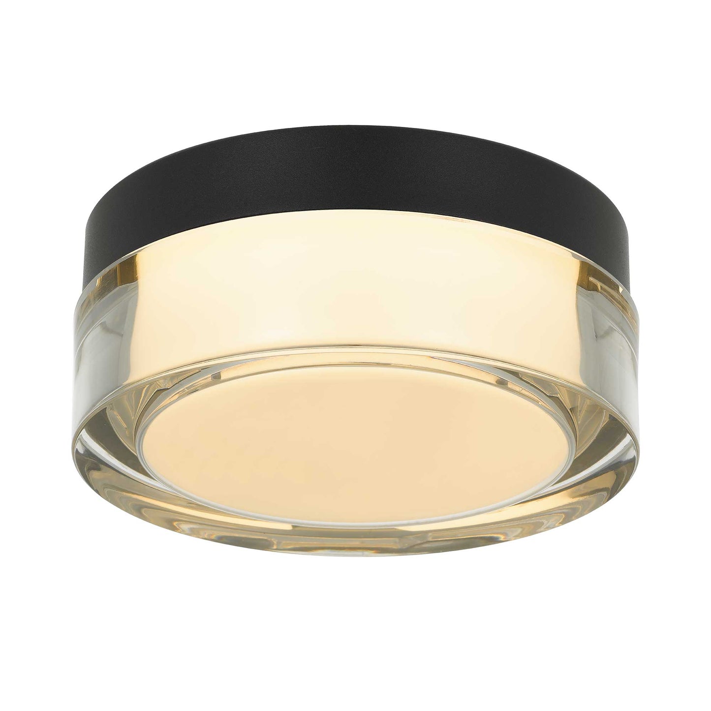 Alteck lighting AFM0016-3CCT-W-BK Sunspot LED Flush Mount Ceiling Light With Modern Round Surface And Mount Fixture - Finish: Sand Black