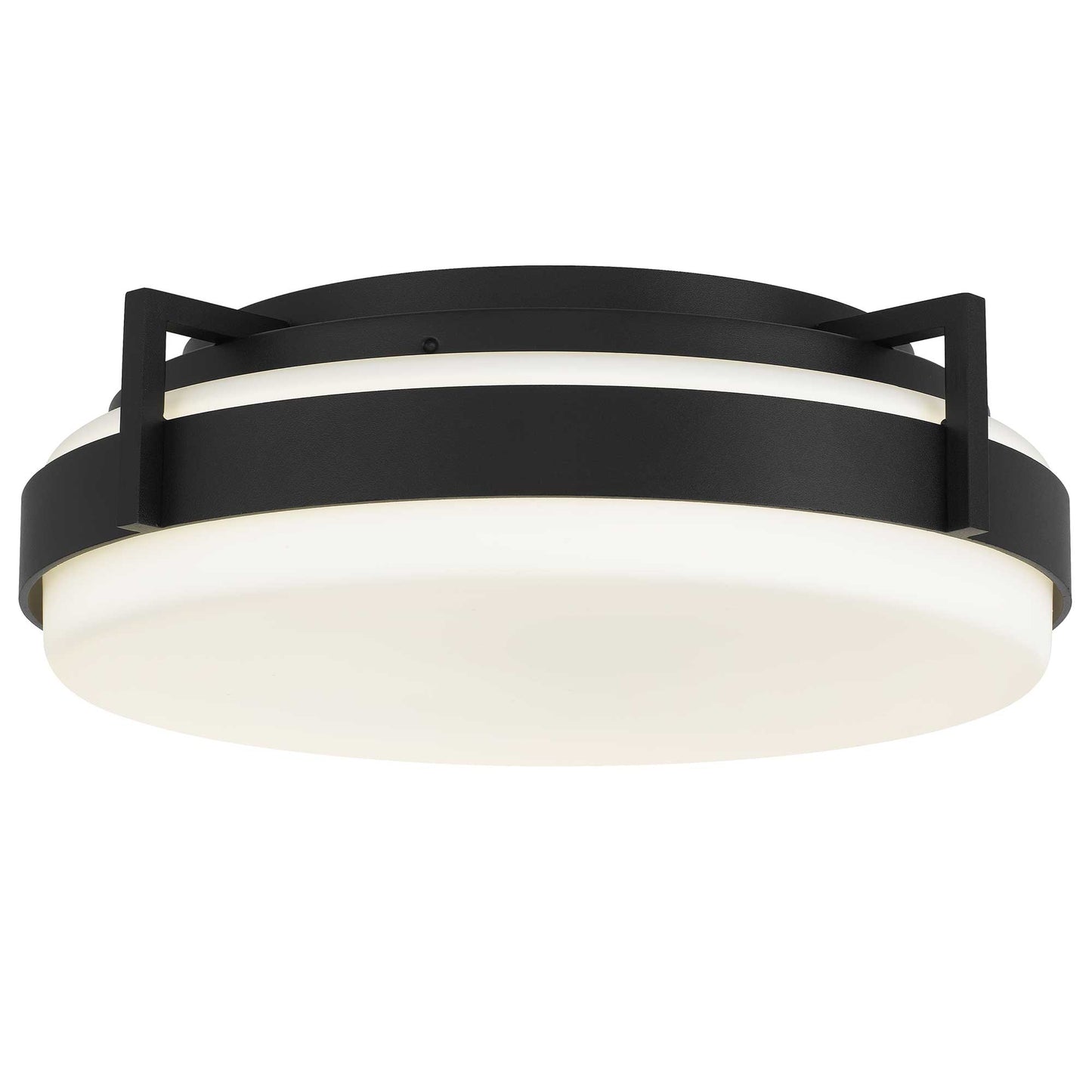 Alteck lighting AFM0086-5CCT-W-BK Ted 15" LED Flush Mount Ceiling Light - Finish: Sand Black