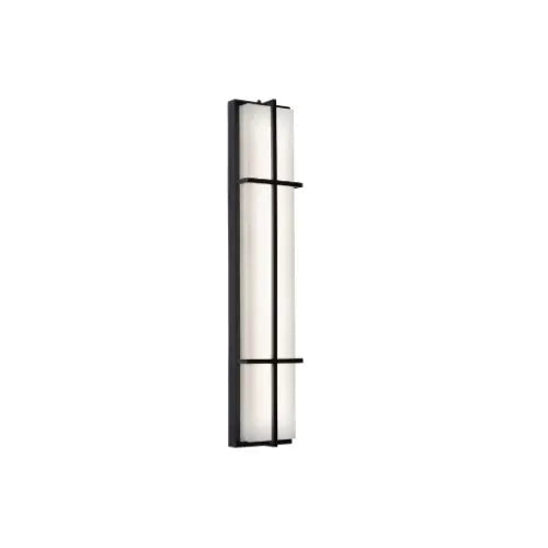 AFX Lighting AUGW0736LAJMVBK-PC 36-in 40W August Wall Sconce, 2600 lm, 120V-277V, CCT Select, Black with Photocell