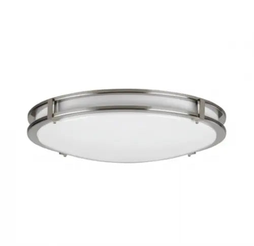 AFX Lighting CAF121200L5AJD1 12W LED Carlisle Flush Mount, 1200 lm, 120V, Selectable CCT, Nickel