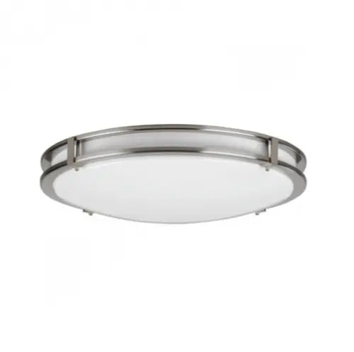 AFX Lighting CAF142400L5AJD1 14-in 27W LED Carlisle Flush Mount, 120V, Selectable CCT, Nickel