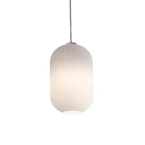 AFX Lighting CALP05WH 8-in 60W LED Callie Pendant Light, 1-Light, E26, 120V, White