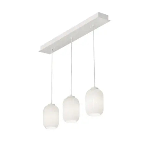 AFX Lighting CALP05WHLNR3 60W LED Callie Pendant Light, Linear, 3-Light, E26, 120V, White