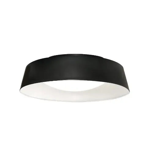 AFX Lighting DUNF15LAJUDBKWH 15-in 26W Duncan Flush Mount, 120V-277V, CCT Select, Black/White