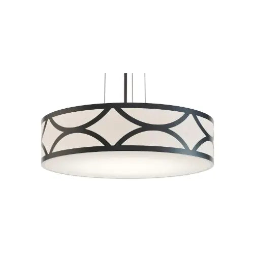 AFX Lighting LAKP24MBBK 24-in 25W Lake Pendant Light, 3-Light, E26, 120V, Black