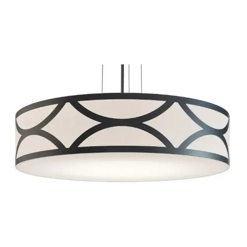 AFX Lighting LAKP30MBBK 30-in 25W Lake Pendant Light, 4-Light, E26, 120V, Black