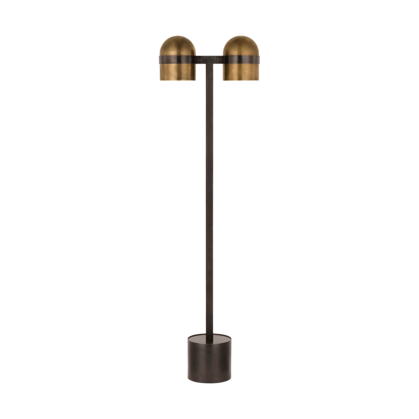Visual Comfort Architectural AKFL34127BDZ/BWB Octavia Medium Floor Lamp - Blackened Bronze and Bright Worn Brass - 8.5W 2700K - 297 Lumens - CRI 90
