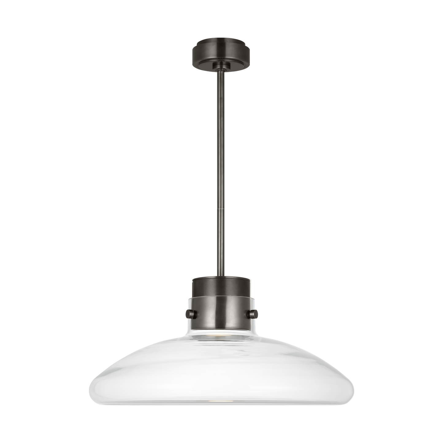 Visual Comfort Architectural AKPD593WDBBZCE AvroKO Morgan LED Pendant Burnished Bronze with Clear Glass 3000K–1800K