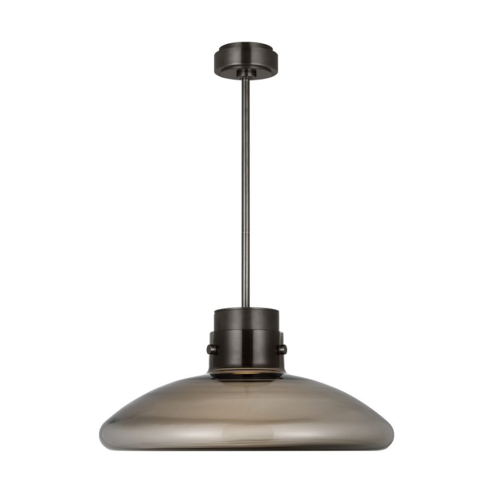 Visual Comfort Architectural AKPD593WDBBZSM AvroKO Morgan LED Pendant Burnished Bronze with Smoke Glass 3000K–1800K
