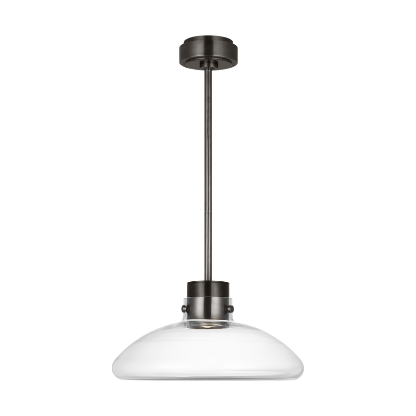Visual Comfort Architectural AKPD594WDBBZCE AvroKO Morgan LED Pendant Burnished Bronze with Clear Glass 3000K–1800K
