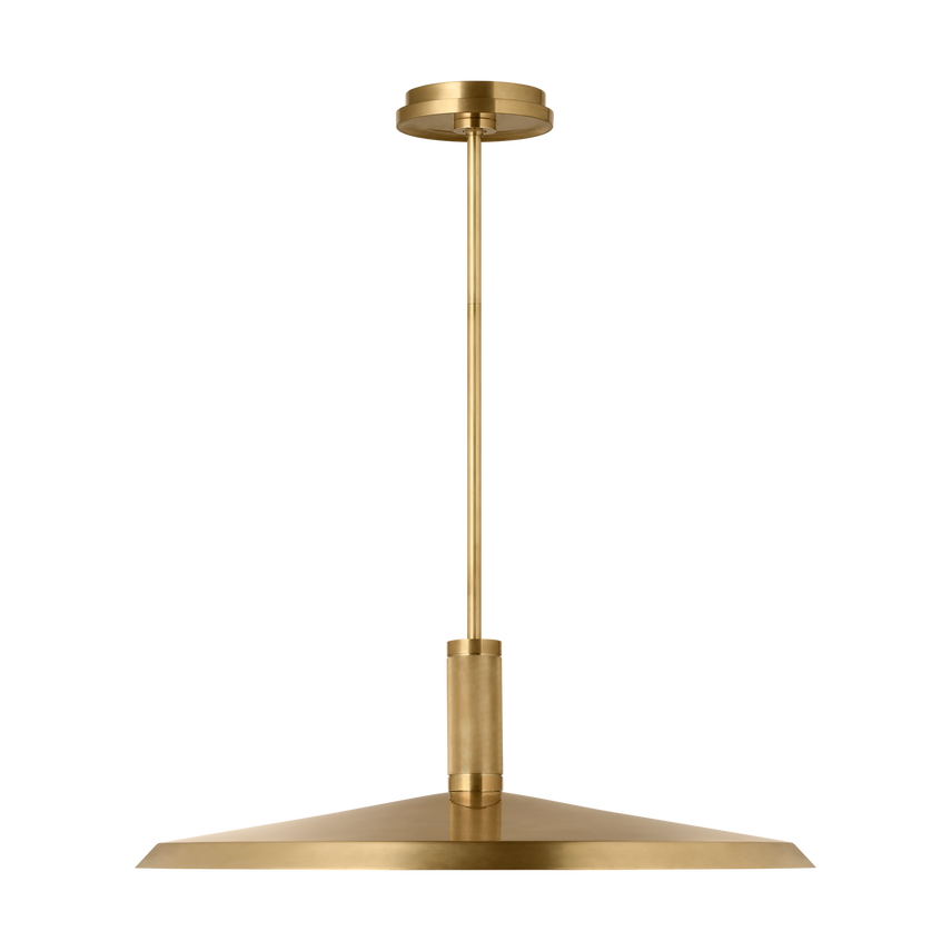 Visual Comfort Architectural AKPD683WDHAB Saucer Direct 1-lt 24" LED Pendant - Hand Rubbed Antique Brass - 19.2W 3000K-1800K - 966 Lumens - CRI 90