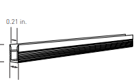 Alloy LED AL-01-33-0011-AL-PART Surface Square Channel for RazorLine Tape Lights, Aluminum Finish, 4 ft.