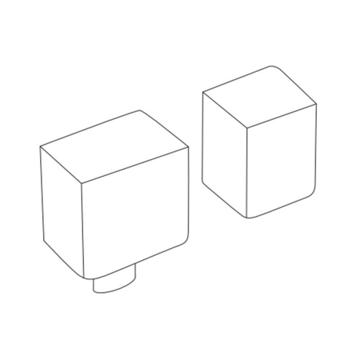 Alloy LED AL-01-72-9966-BS PrimaLine Neon 200 TB - Silicone End Caps - Bottom Side - 10 Pairs Pack
