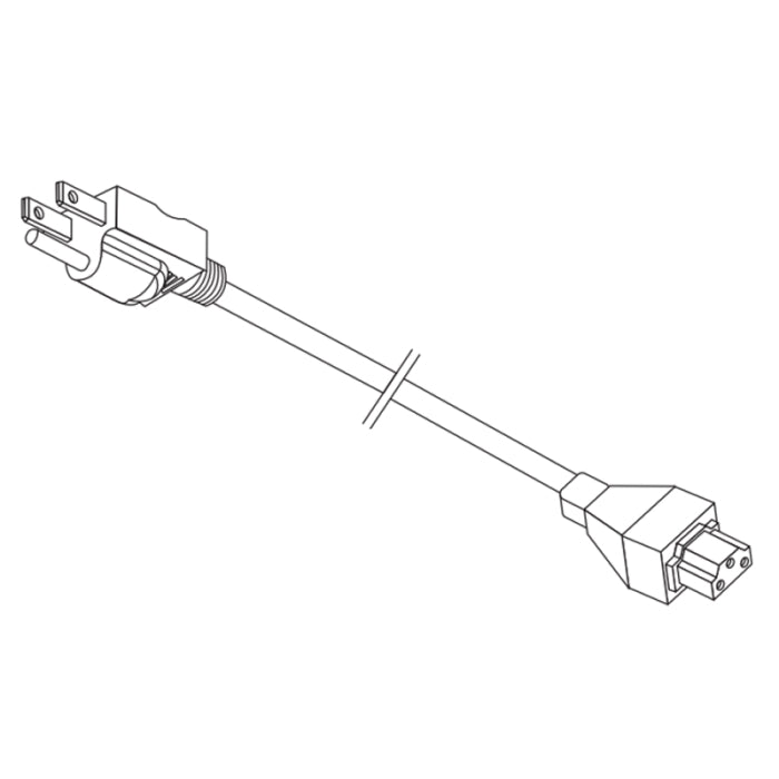Alloy LED AL-10-02-9912-BL ThruLine Slim Selector AC Power Cable - 6' - Black