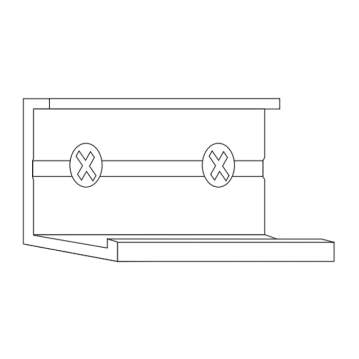 Alloy LED AL-50-15-9992-SL Surfa 2X - Plastic Straight Connector - Silver