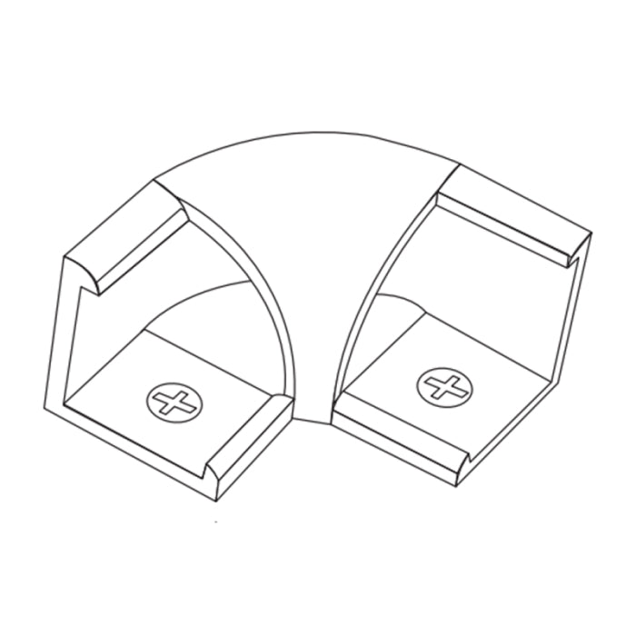 Alloy LED AL-50-15-9993-SL Surfa 2X - Plastic Corner Connector - Silver