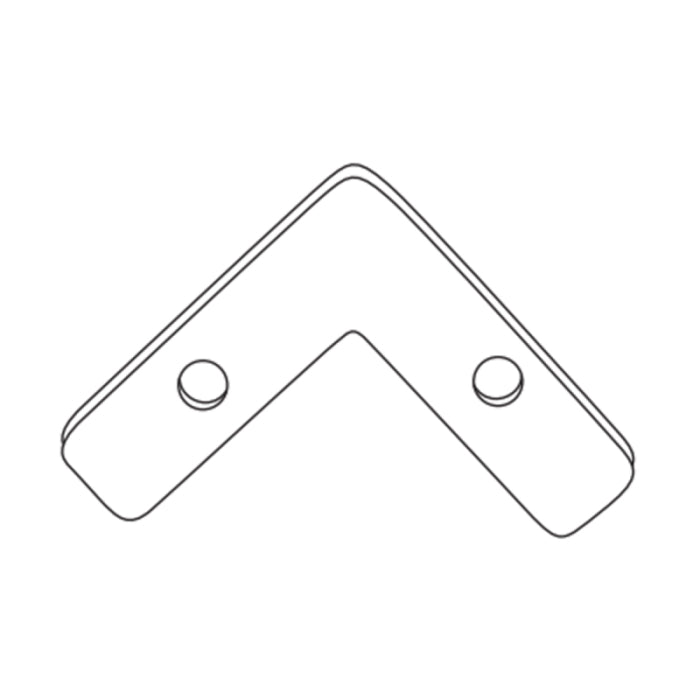 Alloy LED AL-50-30-9994-AL Mudr 2 In-Wall - L Bracket for Beveled Corners - 2-Pack with 4 Pre-Threaded Set Screws