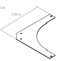 Alloy LED AL-50-34-9992-AL Mudr ArcCove 4 in. Straight Linker, One Pack. Includes 2 Set Screws and Allen Key for Easy Installation