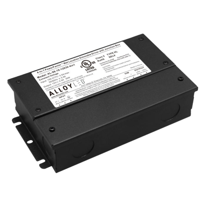 Alloy LED AL-98-10-24300-4in1-7 PowerFactor 4-in-1 Dimmable Driver - UL Listed NEMA 4X Junction Box - 24V - 300W - Pack of 7