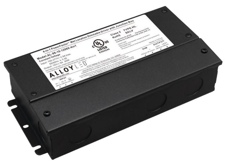 Alloy LED AL-98-10-24060 30W 24V PowerFactor Dimmable Driver with Junction Box