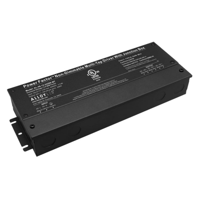 Alloy LED AL-98-12-24288-MT PowerFactor Multi-Tap Non-Dimmable Driver - UL Listed NEMA 4X Junction Box - 24V - 3 x 96W Ports