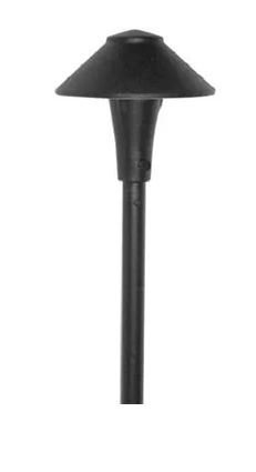 Focus Industries AL01AHL12BLT 3W 5.5″ Omni Super Saver LED Cast Aluminum China Hat Area Light with Adjustable Hub, Black Texture Finish