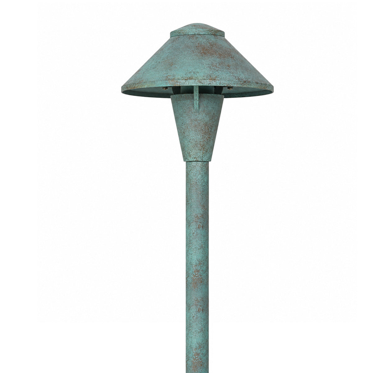 Focus Industries AL01NLBAV Cast Brass China Hat Area Light - Hat Size: 5.5 inch - Finish: Acid Verde