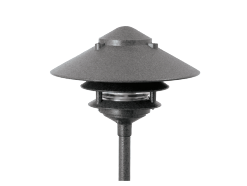 Focus Industries AL033T10L12WIR Pagoda Series Area Light 3 Tier With 10” Top Hat - Wattage: 3W - Color Temperature: 3000K - Finish: Aluminum - Color: Weathered Iron