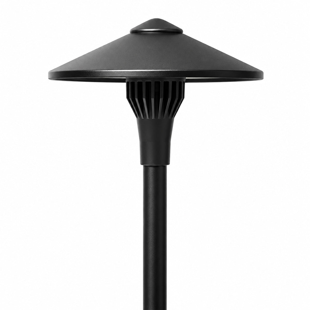 Focus Industries AL04LEDP120VBAR 7.5" China Hat Cast Brass LED Area Light - Watts: 4W - Lumens: 480lm - Color Temperature: 3000K - Color: Acid Rust - Finish: Brass