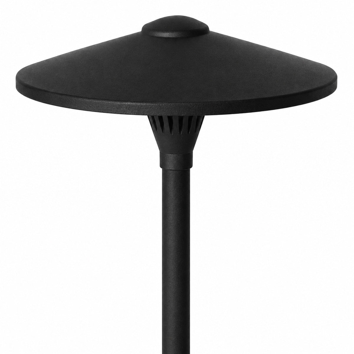 Focus Industries AL05LEDP120VBLT 10" China Hat Cast Aluminum LED Panel Area Light - Watts: 4W - Lumens: 480lm - Color Temperature: 3000K - Material: Cast Aluminum - Finish: Black Texture