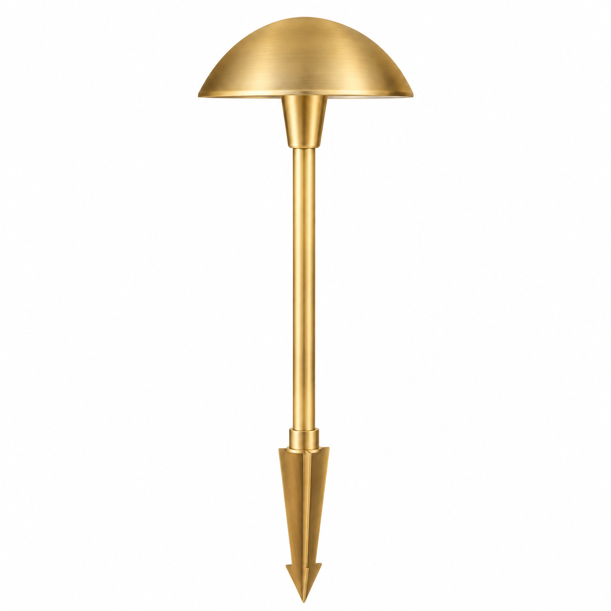 Focus Industries AL12L12BRSBRT 8” OD Brass Mushroom Hat Area Light - Wattage: 3W - Color Temperature: 3000K - Finish: Bronze Texture