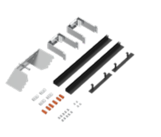 EnvisionLED ALIN2-8FT-TRIM-BL 8' Recessed Drywall Trim Kit Bracket - Black Finish