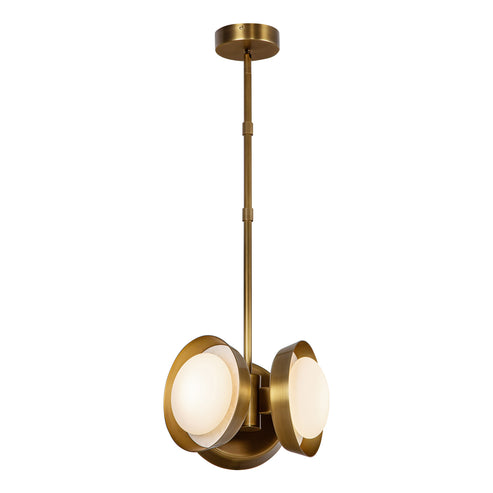 Alora Lighting PD320313VB-UNV Alonso 13-in LED Pendant Ceiling light - CCT 3000K - Finish: Vintage Brass