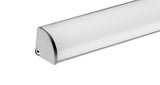 Core Lighting ALP100C-48-FR-SI 48" Surface Mount Corner Light LED Profile W/ Frosted Lens, Silver Finish