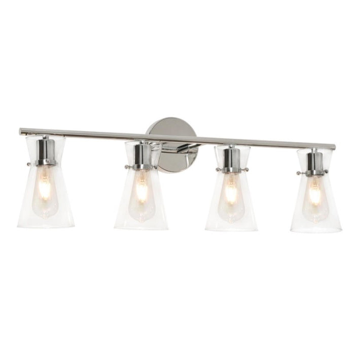 AFX Lighting AMDV3310MBPC Amanda 4 Light 32 inch Polished Chrome Bath Vanity Wall Light